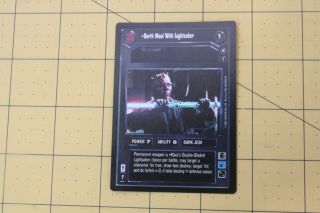 Decipher Star Wars Ccg Darth Maul With Lightsaber Foil Card (tournament Foil?)