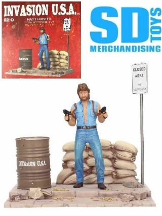 Sd Toys Invasion U.  S.  A.  Chuck Norris As Matt Hunter Deluxe Diorama