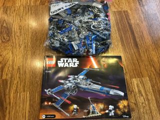 Lego Star Wars 75149 Resistance X - Wing Fighter 100 Complete With Minifigures
