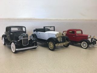 1932 Ford Model A diecast Franklin 1/24 scale,  2 others 6