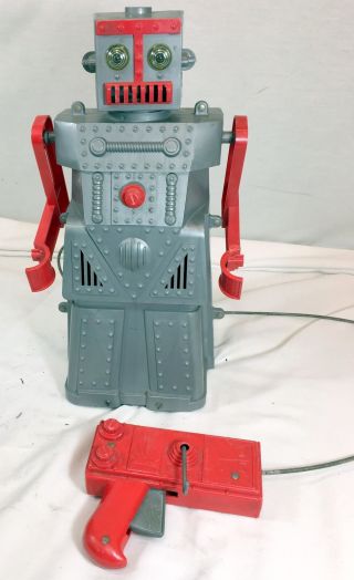Vintage 1959 Ideal Toys Robert The Robot Plastic Remote Control Toy