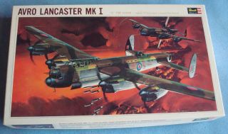 1965 Revell " Avro Lancaster Mk I - S For Sugar " Model Kit 1/72 Scale H - 207 Mib