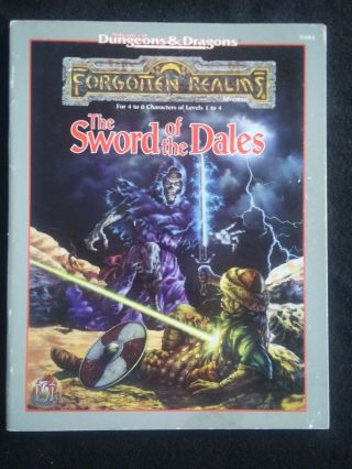 Ad&d 2nd Ed Forgotten Realms,  The Sword Of The Dales Tsr,  Very Fine,