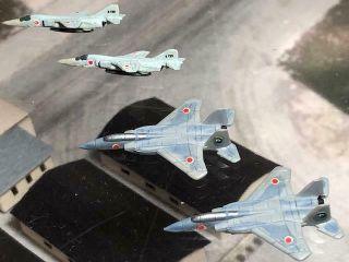 1/700 Scale Japanese Sdaf F15 Eagles And F1 Fighters