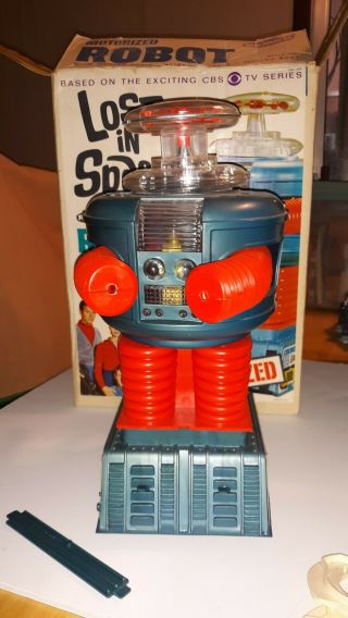 Lost In Space Robot 1966 Remco Vintage Toy Red And Blue