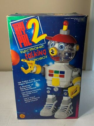 Vtg.  1991 Toybiz My Pal 2 Electronic Talking Robot - Box & Instructions