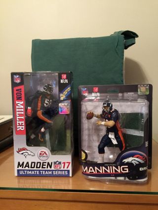 Mcfarlane Madden17 & Series 32 Denver Broncos Von Miller & Peyton Manning