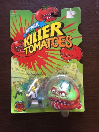 Rare Vintage 1991 Mattel Attack Of The Killer Tomatoes Dr Gangreen Ketchuck