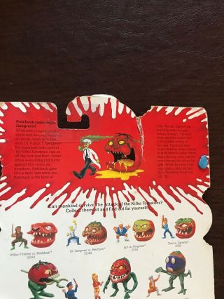 RARE Vintage 1991 Mattel Attack of The Killer Tomatoes Dr Gangreen Ketchuck 7