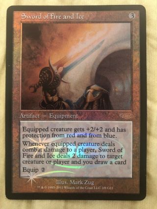 1x Foil Sword Of Fire And Ice Judge Promo Mtg Promo