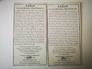 Tarot Claude Burdel 1751 Collectable Tarot Limited edition 2