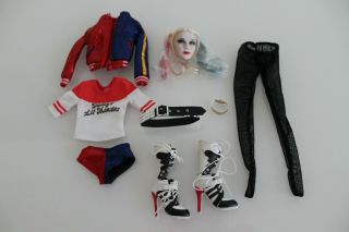 Dc Harley Quinn Margot Robbie Suicide Squad 1/6 Doll Head Shoes Clothing Outfit