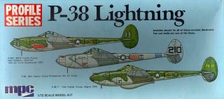 1/72 Mpc Models Lockheed P - 38 Lightning Fighter Profile Series Nmib