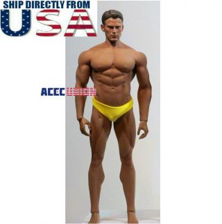 1/6 Captain America Chris Evan M34 Seamless Male Muscular Figure Set Phicen Usa