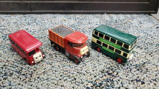 3 Thomas And Friends Trackmaster Vehicles Elizabeth Truck,  Green Bulgy & Bertie