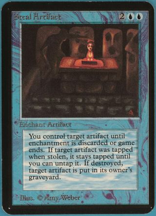 Steal Artifact Alpha Nm - M Blue Uncommon Magic Gathering Card (32597) Abugames