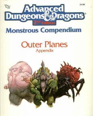 Tsr Ad&d 2nd Ed Monstrous Compendium - Outer Planes Appendix Zip Nm