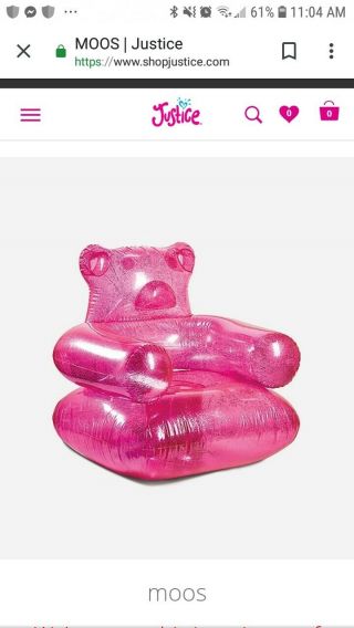 Pink Gummy Bear Inflatable Chair Justice