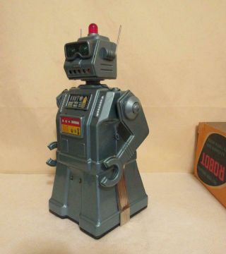 Vintage 1950 ' s Directional Robot 1957 Battery Op Space Toy Japan Yonezawa w/Box 7