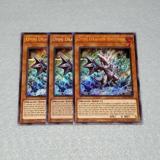 3x Yugioh Omni Dragon Brotaur 1st Edition Dane Secret Rare Card Playset Nm