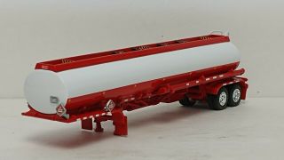 Dcp Red/white Petro Oil Fuel Tank Trailer No Box
