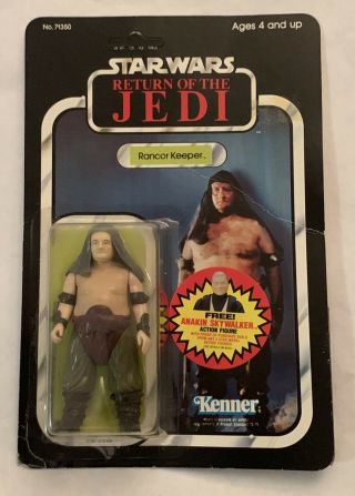 1984 Rancor Keeper Moc Vintage Star Wars Rotj Kenner 77 Back Carded Figure