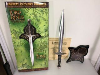 United Cutlery Uc1264 Lord Of The Rings Sting Sword / Dagger Frodo,  Plaque