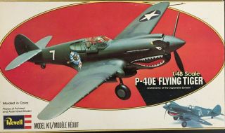 Revell 1/48 Model Of The Curtiss P - 40e Flying Tiger
