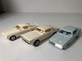 3 Vintage Small Model Cars Parts Snap Kits Great Details Mustang Cougar Firebird