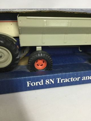 Ford 8N Tractor and Wagon Set wide front 1:16 scale die - cast metal by Ertl 3