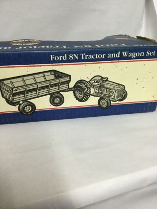 Ford 8N Tractor and Wagon Set wide front 1:16 scale die - cast metal by Ertl 6