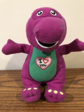 9 " Barney Purple Dinosaur Singing I Love You Stuffed Animal Plush Doll
