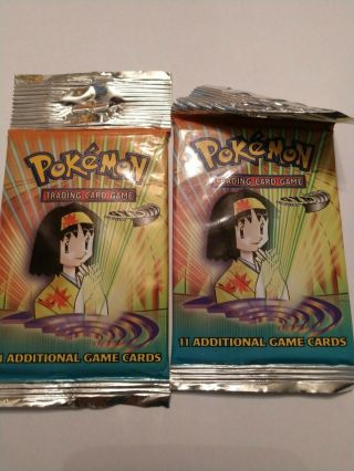 2 Booster Packs Of Pokemon Gym Heroes