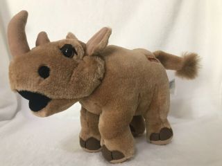 Jumanji 12” Rhino Plush,  1995 Trendmasters,  Stuffed Rhinocerous Toy