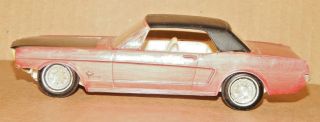 Old Screw Bottom 1/25? Scale 1965? 66? Ford Mustang Part Built Plastic Model Car