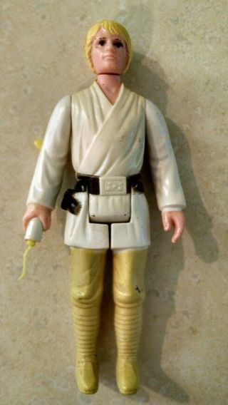 Star Wars Kenner 1977 Luke Skywalker Blonde Hair Figure Saber Tip Damage