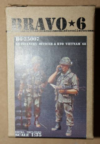 ▓▒░ Bravo 6 1/35 Resin Figure B6 - 35007 U.  S.  Infantry Officer & Rto,  Vietnam 68