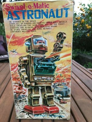 Horikawa Collectable Vintage Tin Toy Robot Swivel O Matic Box Only