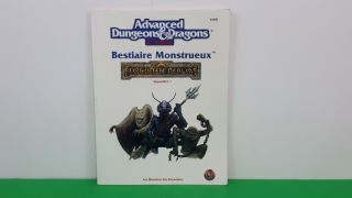 D&d Bestiaire Monstrueux - Royaumes Oubliés Appendice 1 - 2nd Dungeons & Dragons