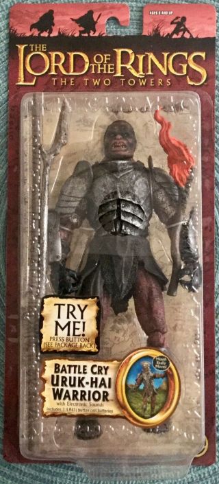 Lord Of The Rings Battle Cry Uruk Hai Warrior The Two Towers Action Figure