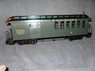 G Scale Bachmann Colorado & Southern Combined No.  26 Lighted Made In China