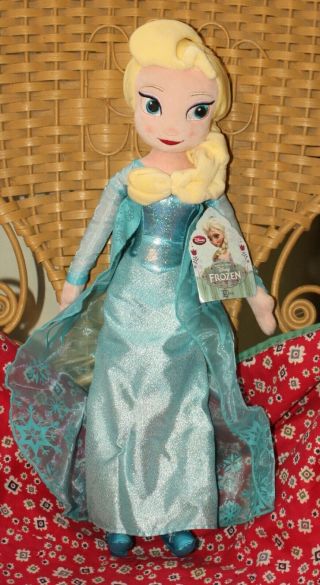 Disney Pixar " Frozen  Queen Elsa " 22 " Plush Doll With Tags