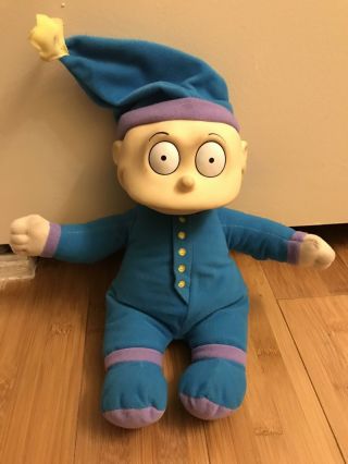 Rugrats Baby Tommy Bedtime Vinyl Plush Stuffed Doll Toy Vintage 1997