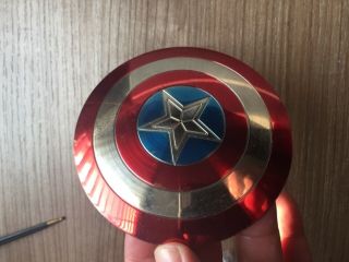 Custom Miniature Captain America Shield Round For 12 " Figure Us Wwii 1/6 Chrome