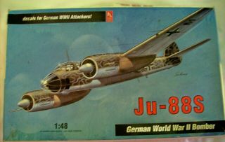 Hobby Craft Ju - 88s German Wwii Bomber 1:48 Scale Kit Hc1607,  Opened Box