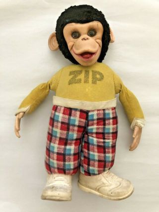 Rare Vintage Rushton Plush 16 " Zippy The Chimp Doll Howdy Doody Show Zip Monkey