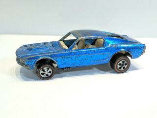 Hot Wheels Redline 1968 Us Custom Mustang Blue