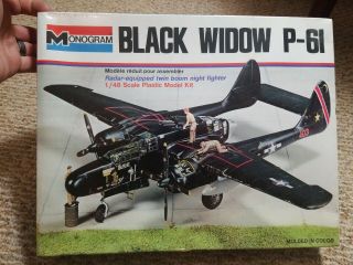 Monogram Black Widow P - 61 Plane Jet Model 1:48 Scale Kit 7546 Nib Box