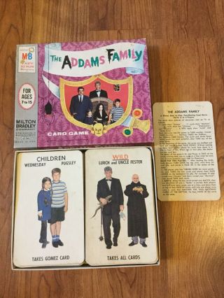 Vintage 1965 The Addams Family Card Game Milton Bradley Complete 4536