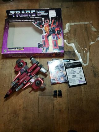 Transformers G1 Thrust Figure 100 Complete With Instructions 1985